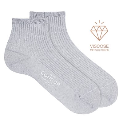 CONDOR - Socquettes côtelées 36/39 - Gris