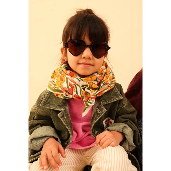 MAISON AUGUSTIN - Foulard Enfant - Floral Ocre