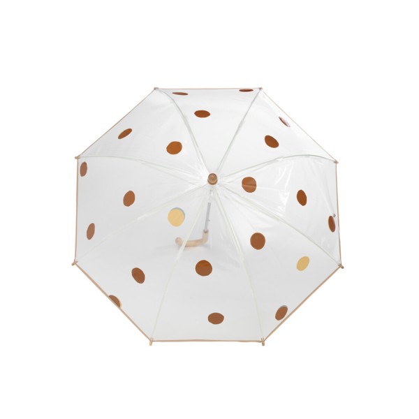 ANATOLE - Parapluie Enfant Transparent à Pois - Caramel