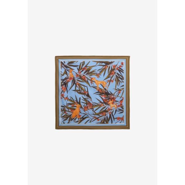 ARMEDANGELS - Foulard en Coton - Bleu à motif