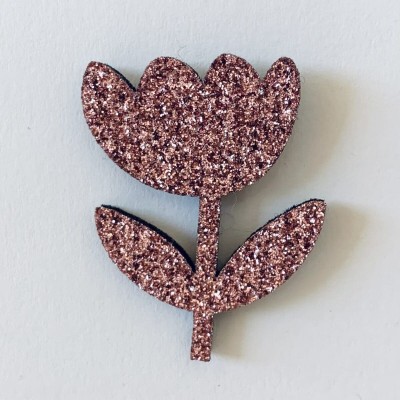 LES PETITES HIRONDELLES - Pins Fleur Tige - Rose