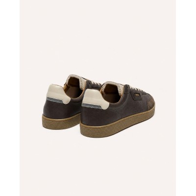 FAGUO LUMBO - Baskets homme cuir marron chocolat