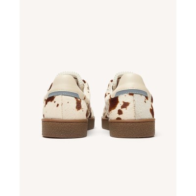 FAGUO LUMBO - Baskets femme écru & marron en cuir