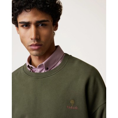 FAGUO - Sweat col rond homme kaki FANGO