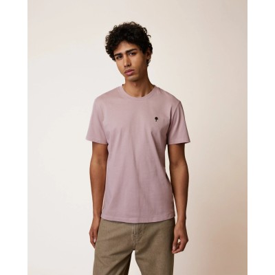 FAGUO - T-shirt mauve homme en coton recyclé