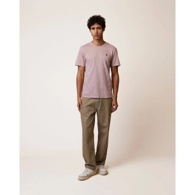 FAGUO - T-shirt mauve homme en coton recyclé