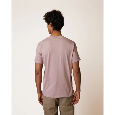 FAGUO - T-shirt mauve homme en coton recyclé