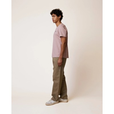 FAGUO - T-shirt mauve homme en coton recyclé