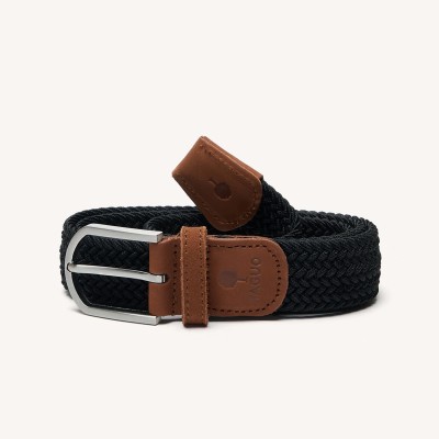 FAGUO - Ceinture tressée noire BELT