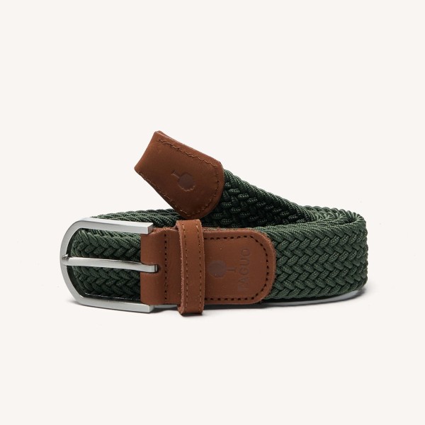 FAGUO - Ceinture tressée kaki BELT