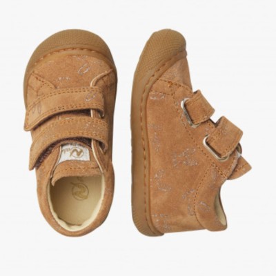 Naturino Cocoon – Chaussures à scratch Bébé Daim Marron