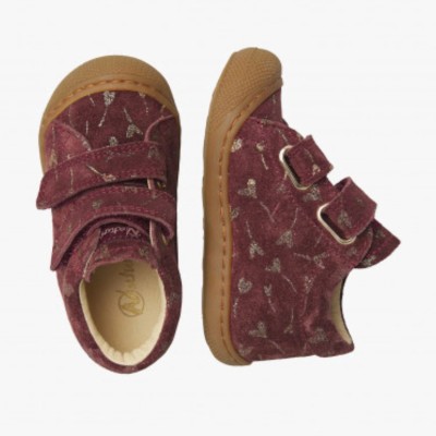 Naturino – Chaussures Bébé Daim Violet Pailleté - Cocoon vl