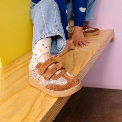 SHOOPOM - Baskets Yuzu Lo Scratch - Brown Platine