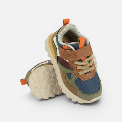 SHOOPOM - Baskets Joggy Scratch - Navy Kaki