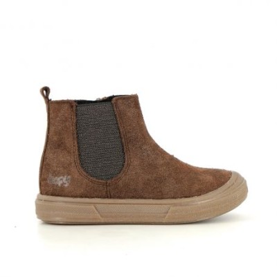 BOPY - Bottines fille marron brillant SEBESTAR