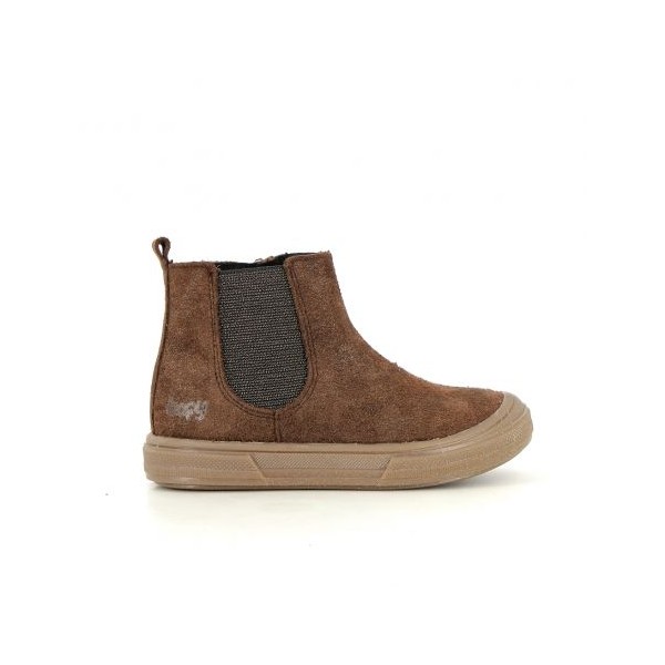 BOPY - Bottines fille marron brillant SEBESTAR