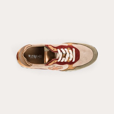 REQINS - Baskets Mora - Taupe Bordeaux