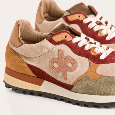 REQINS - Baskets Mora - Taupe Bordeaux
