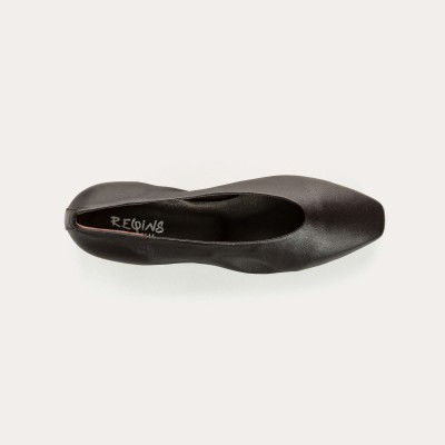 REQINS - Ballerines à Talon Favorite Cuir - Marron