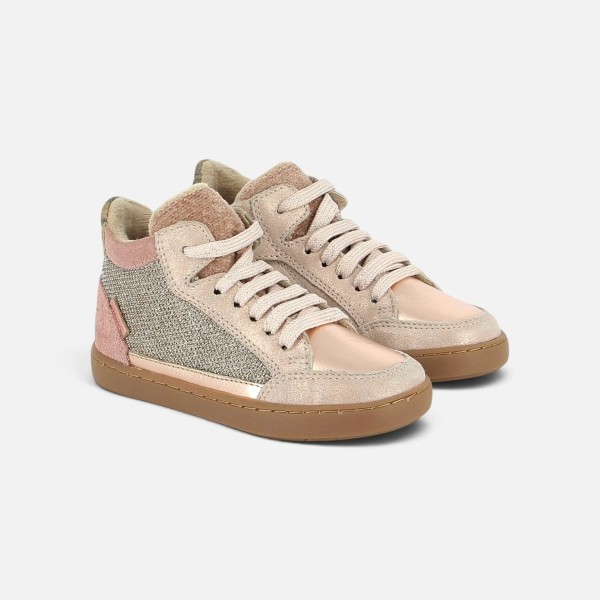 SHOOPOM - Baskets montantes Play Connect Fur - Nude