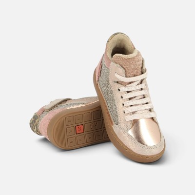 SHOOPOM - Baskets montantes Play Connect Fur - Nude