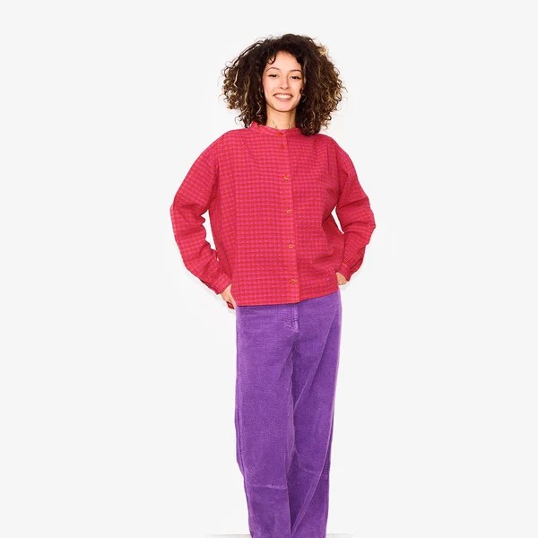 WORLD OF POP - Blouse à carreaux - Purple