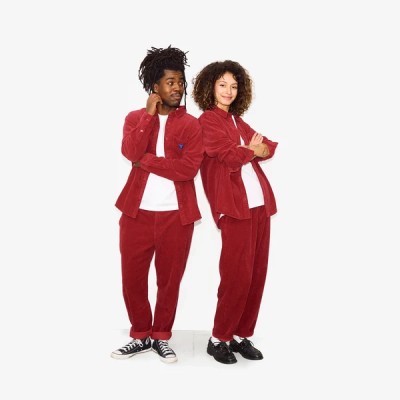 WORLD OF POP - Chemise velours - Bordeaux