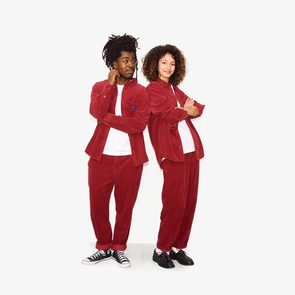 WORLD OF POP - Chemise velours - Bordeaux