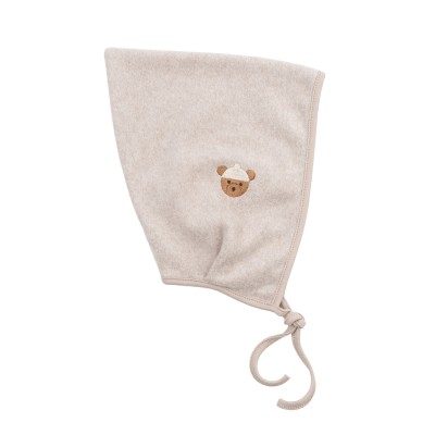 WOOLY ORGANIC - Bonnet brodé Pixie - Taupe clair