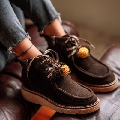 COCO ET ABRICOT - Bottines Etevaux - Chocolat