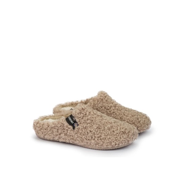 VERBENAS - Chaussons York Curly - Camel