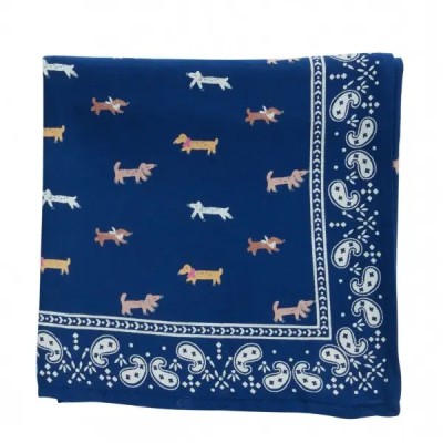 Foulard BONHEUR DU JOUR Teckel Indigo