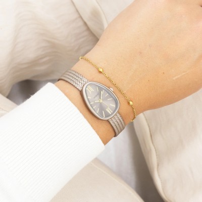 Montre OOZOO femme taupe avec bracelet en maille