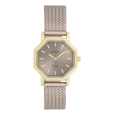 Montre OOZOO femme taupe avec bracelet en maille