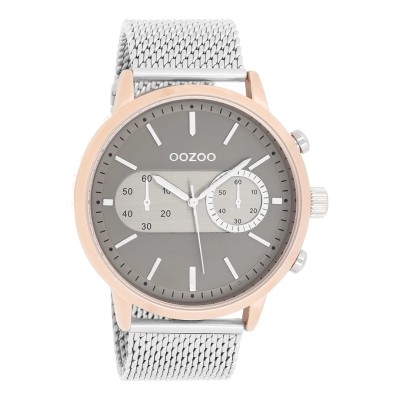 Montre OOZOO mixte chronographe taupe et doré rose