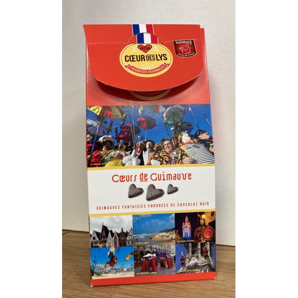 Cœurs de guimauves enrobées de chocolat- 200g - Atelier des Lys