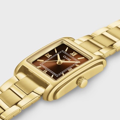 Montre CLUSE Anglée dorée cadran marron