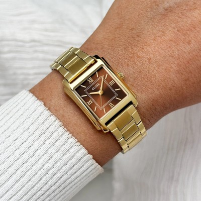 Montre CLUSE Anglée dorée cadran marron