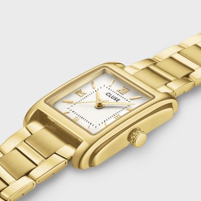 Montre CLUSE Anglée dorée cadran blanc