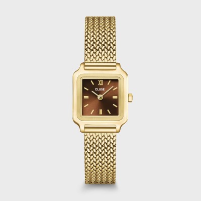 Montre CLUSE Gracieuse Mini dorée cadran marron