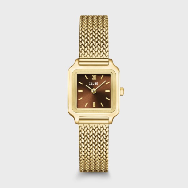 Montre CLUSE Gracieuse Mini dorée cadran marron