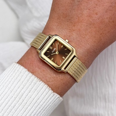 Montre CLUSE Gracieuse Petite dorée cadran marron