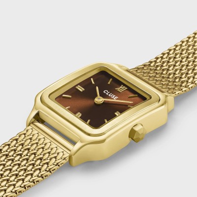 Montre CLUSE Gracieuse Petite dorée cadran marron