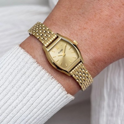 Montre CLUSE Tonnette Mini dorée cadran doré