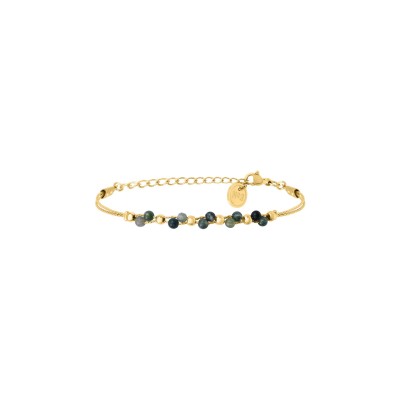 Bracelet N°3 en agate verte