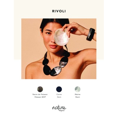 Créoles Rivoli NATURE Bijoux en nacre noire