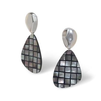 Boucles d’oreilles Rivoli NATURE Bijoux en nacre noire