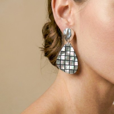 Boucles d’oreilles Rivoli NATURE Bijoux en nacre noire