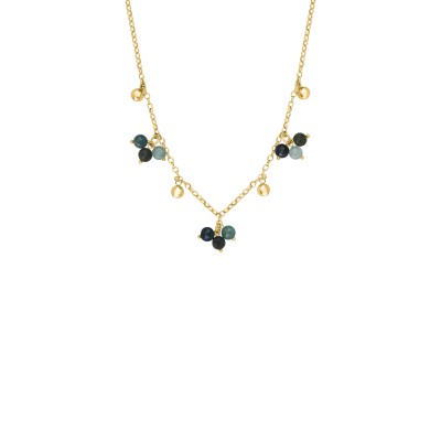 Collier N°3 en agate, aventurine et jade