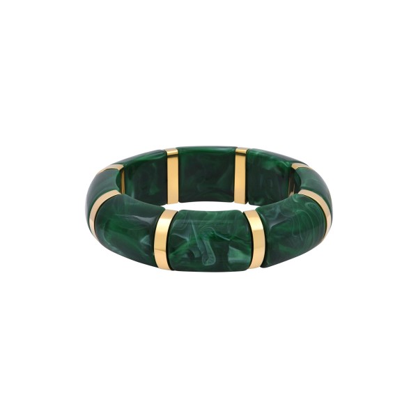 Bracelet N°3 extensible en acrylique vert